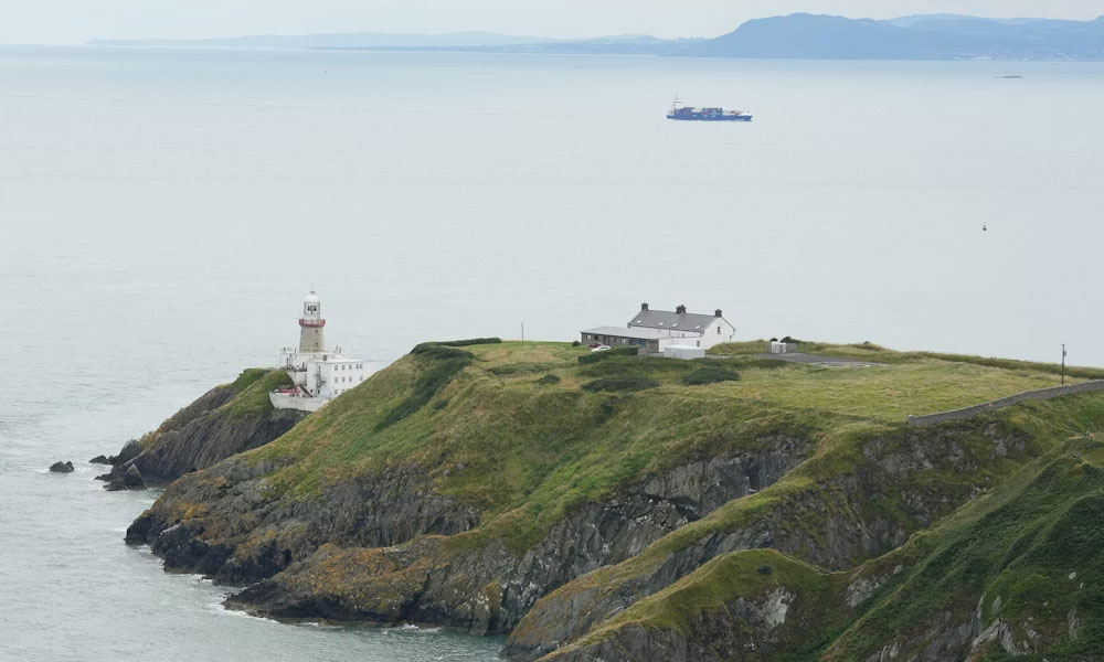 Baily Lighthouse on the cliffs near Howth, Ireland.
