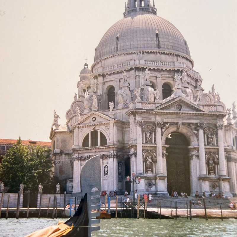 A canal view in Venice later in the day.